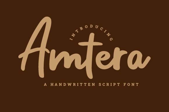 Amtera: A Bold Handwritten Font