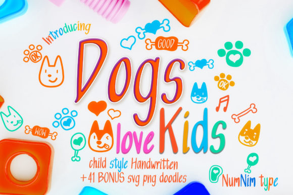 Dogs Love Kids Font for Business Branding