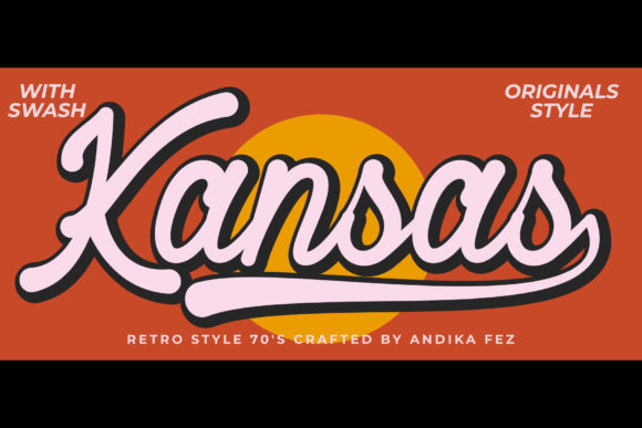 Kansas Font for Retro Designs