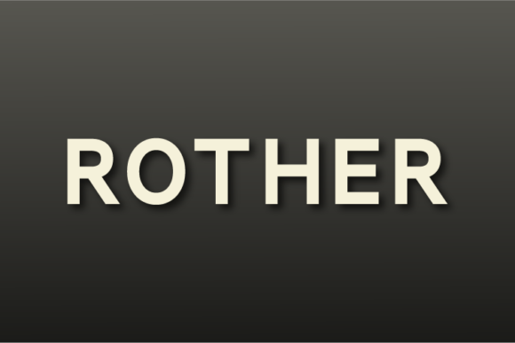 Rother Font for Creative Projects